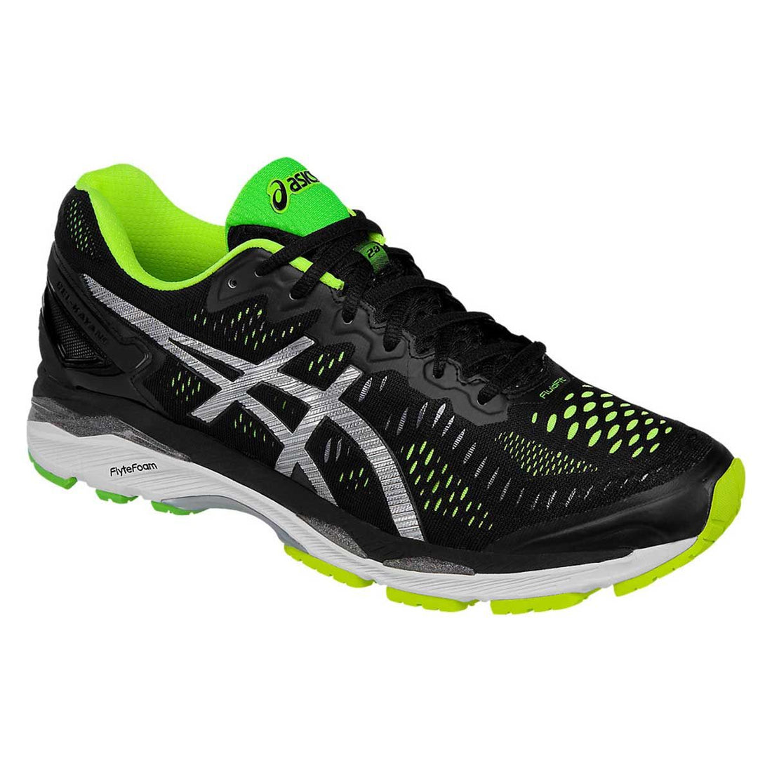 Asics Gel Kayano 23 ‘Black/Silver/Safety Yellow’